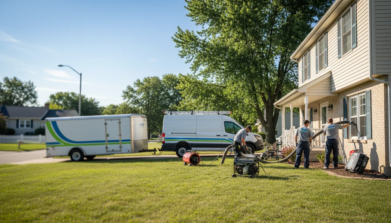 Flooded Basement Restoration And Cleanup With Repair in Grayville, IL near me